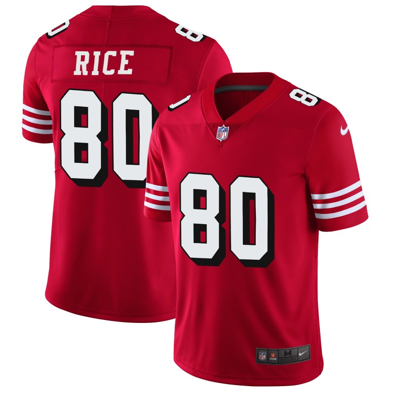 Men's San Francisco 49ers #80 Jerry Rice Red 2018 Rush Vapor Untouchable Limited Stitched NFL Jersey